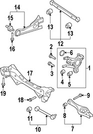 Foto de Buje del Mu�on de Suspensi�n Original para Kia Optima Kia Sportage Kia Rondo Hyundai Elantra Hyundai Tucson Marca HYUNDAI N�mero de Parte 527732G000