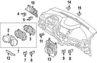 Foto de Lente de Panel de Instrumentos Original para Hyundai Elantra Coupe 2014 Hyundai Elantra 2014 2015 2016 Marca HYUNDAI Nmero de Parte 943603X500