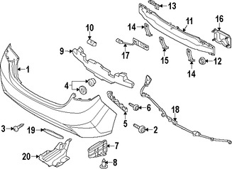 Foto de Soporte de cubierta de parachoques Original para Hyundai Elantra 2011 2012 2013 2014 2015 2016 Marca HYUNDAI Nmero de Parte 866143X000