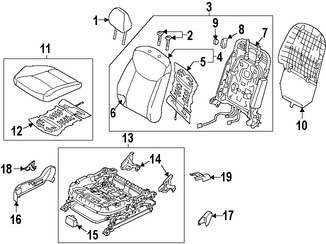 Foto de Manilla de Ajuste de Reclinacion Asiento Trasero Original para Hyundai Elantra Coupe 2014 Marca HYUNDAI Nmero de Parte 884493X701RY