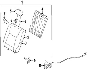 Foto de Respaldo de Asiento Original para Hyundai Elantra Coupe 2014 2013 Marca HYUNDAI Nmero de Parte 893603X321MAP