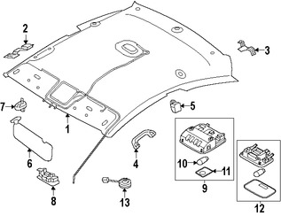 Foto de Techo Interior Original para Hyundai Elantra Coupe 2014 2013 Marca HYUNDAI N�mero de Parte 853233X541TX