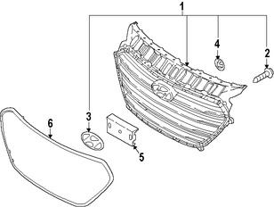 Foto de Molde de rejilla Original para Hyundai Elantra GT 2016 2017 Marca HYUNDAI Nmero de Parte 86352A5600