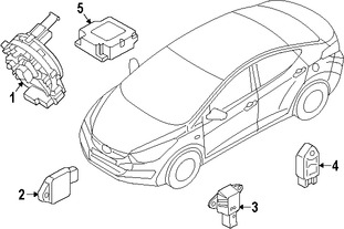 Foto de Sensor de impacto del Air Bag Original para Hyundai Elantra GT Kia Forte Kia Forte Koup Kia Forte5 Kia Soul Marca HYUNDAI Nmero de Parte 95920A3000