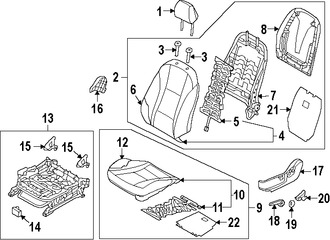 Foto de Almohadilla Calentadora de Asiento Original para Hyundai Elantra GT 2013 2014 2015 2016 2017 Marca HYUNDAI Nmero de Parte 88190A5100