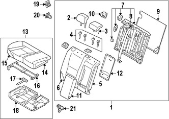 Foto de Cubierta de Asiento Original para Hyundai Elantra GT 2013 2014 2015 2016 2017 Marca HYUNDAI Nmero de Parte 89260A5300SGH