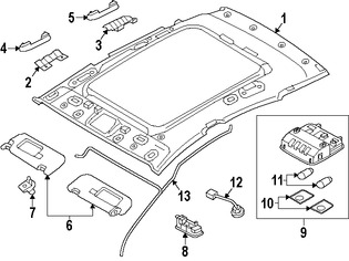 Foto de Luz de mapa Original para Hyundai Elantra GT 2013 2014 2015 2016 2017 Marca HYUNDAI N�mero de Parte 92800A5100VYF