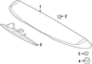 Foto de Alern / Spoiler Original para Hyundai Elantra GT 2013 2014 2015 2016 2017 Marca HYUNDAI Nmero de Parte 87211A5100