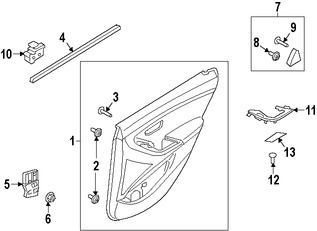 Foto de Protector contra Intemperie Cristal de Puerta Original para Hyundai Elantra GT 2013 2014 2015 2016 2017 Marca HYUNDAI Nmero de Parte 83231A5000