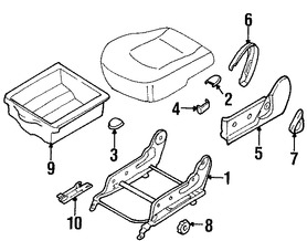 Foto de Perilla de ajuste de asiento Original para Hyundai Santa Fe 2003 2004 Marca HYUNDAI N�mero de Parte 8890426001FB