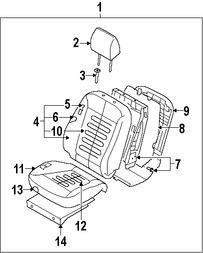 Foto de Asiento Original para Hyundai Santa Fe 2007 2009 Marca HYUNDAI N�mero de Parte 880200W430WKZ