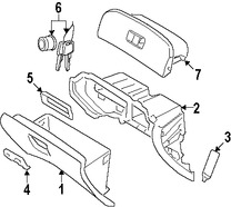 Foto de Guantera Original para Kia Sedona Hyundai Entourage Marca HYUNDAI N�mero de Parte 845104D050KS