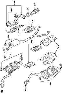 Foto de Empacadura del Conector del Tubo de Escape Original para Hyundai Kia Marca HYUNDAI Nmero de Parte 287513S100