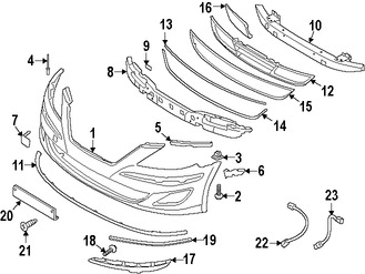 Foto de Perno de cubierta de parachoques Original para Hyundai Genesis Hyundai Equus Marca HYUNDAI Nmero de Parte 865713M300