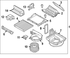 Foto de Sello de la Caja del Ventilador de Climatizaci�n Original para Hyundai Genesis 2015 2016 Marca HYUNDAI N�mero de Parte 97127B1000