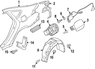 Foto de Actuador del Seguro Puerta de Combustible Original para Hyundai Genesis 2015 2016 Marca HYUNDAI Nmero de Parte 81590B1000