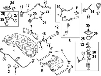 Foto de Tanque de Combustible Original para Hyundai Genesis 2015 2016 Marca HYUNDAI N�mero de Parte 31150B1500
