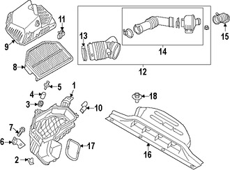 Foto de Manguera de Admisin de Aire del motor Original para Hyundai Genesis Coupe 2013 2014 2015 2016 Marca HYUNDAI Nmero de Parte 282102M300