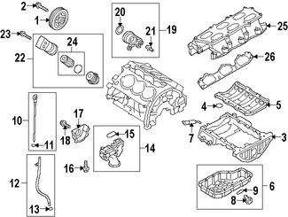 Foto de Empacadura de Crter Original para Hyundai Genesis Coupe 2013 2014 2015 2016 Marca HYUNDAI Nmero de Parte 215223C750