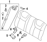 Foto de Stop del Boton de Hebilla de Cinturon de Seguridad Original para Hyundai Genesis Coupe Marca HYUNDAI Nmero de Parte 888772M1009P