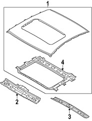 Foto de Panel de Techo Original para Hyundai Genesis Coupe Marca HYUNDAI N�mero de Parte 671102M060