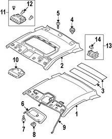Foto de Techo Interior Original para Hyundai Genesis Coupe 2013 2014 2015 2016 Marca HYUNDAI N�mero de Parte 854012M5509P