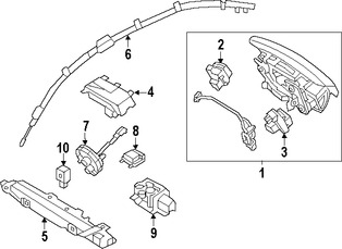 Foto de Mdulo de control del Air Bag Original para Hyundai Equus 2014 2015 2016 Marca HYUNDAI Nmero de Parte 959103N700