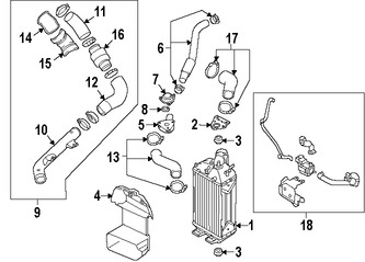 Foto de Enfriador en Lnea Original para Hyundai Veloster 2013 2014 2015 2016 2017 Marca HYUNDAI Nmero de Parte 282722B700