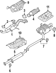 Foto de Empacadura de Tubo de Escape a Mltiple Original para Kia Rondo 2009 2010 Kia Sportage 2009 Marca HYUNDAI Nmero de Parte 287512B000