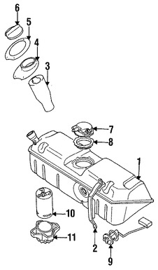 Foto de Sello del Tanque de Bomba de Combustible Original para Jaguar XJS Jaguar XK8 Marca JAGUAR Nmero de Parte NNA6025AA