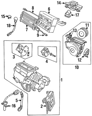 Foto de Motor de Control de Ajuste de Aire HVAC Original para Jaguar Marca JAGUAR Nmero de Parte JLM11945