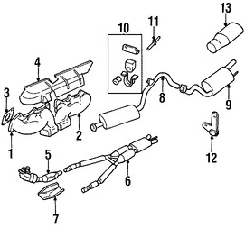 Foto de M�ltiple de Escape Original para Jaguar XJS Jaguar XJ12 Marca JAGUAR N�mero de Parte C44008