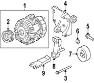 Foto de Tornillo del Alternador Original para Jaguar Marca JAGUAR Nmero de Parte C2Z2688