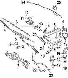 Foto de Depsito del lquido de limpia parabrisa Original para Jaguar XJ8 Jaguar XJR Marca JAGUAR Nmero de Parte C2C33521