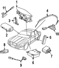 Foto de Mdulo de control del Air Bag Original para Jaguar Vanden Plas Jaguar XJ8 Jaguar XJR Jaguar Super V8 Jaguar XK8 Jaguar XKR Marca JAGUAR Nmero de Parte C2C26062