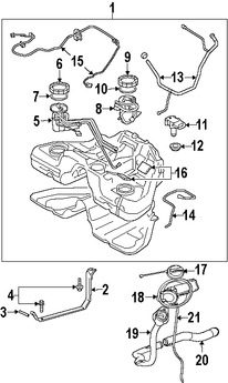 Foto de Tapa del tanque de combustible Original para Jaguar Marca JAGUAR N�mero de Parte C2C41355