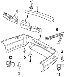 Foto de Tuerca de cubierta de parachoques Original para Jaguar Marca JAGUAR Nmero de Parte XR844419