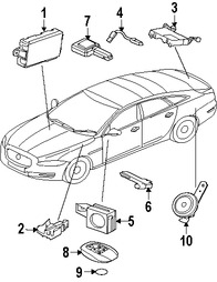 Foto de Control Remoto Inalmbrico Puerta y Alarma Original para Jaguar Marca JAGUAR Nmero de Parte C2D51454