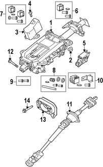 Foto de Columna de Direccion Original para Jaguar XJ 2016 2017 Jaguar XJR 2016 2017 Jaguar F-Type 2016 2017 Marca JAGUAR Nmero de Parte T2R11315