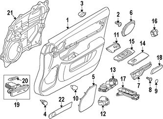 Foto de Bisel de Switch de Vidrio Electrico Original para Jaguar XJ Jaguar XJR Marca JAGUAR N�mero de Parte C2D3433PMB