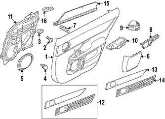 Foto de Bisel de Switch de Vidrio Electrico Original para Jaguar XJ Jaguar XJR Marca JAGUAR N�mero de Parte C2D7199PMB