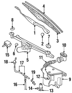 Foto de Aspa de limpiaparabrisas Original para Jaguar XK8 Jaguar XKR Jaguar Vanden Plas Jaguar XJ8 Jaguar XJR Marca JAGUAR N�mero de Parte GNB8961AA