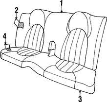 Foto de Respaldo completo de Asiento Original para Jaguar XK8 1997 Marca JAGUAR Nmero de Parte GJA5524BCSDC