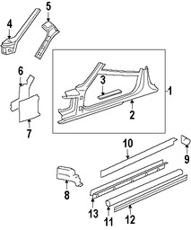 Foto de Estribo Original para Jaguar XK8 Jaguar XKR Marca JAGUAR N�mero de Parte JLM20066