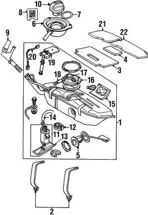 Foto de Tanque de Combustible Original para Jaguar XK8 Jaguar XJ8 Jaguar XJR Marca JAGUAR N�mero de Parte NJB5908AC