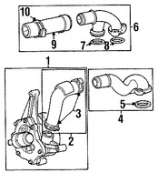 Foto de Brida de entrada del refrigerante del motor Original para Jaguar S-Type Marca JAGUAR Nmero de Parte XR83355