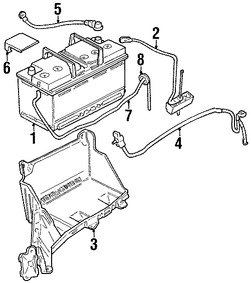 Foto de Bandeja de la bater�a Original para Jaguar S-Type 2003 2004 2005 2006 2007 2008 Marca JAGUAR N�mero de Parte XR840132
