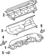 Foto de Mltiple de Escape Original para Jaguar S-Type Jaguar Vanden Plas Jaguar XJ8 Jaguar XJR Jaguar Super V8 Jaguar XK8 Marca JAGUAR Nmero de Parte AJ85970