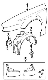 Foto de Enganche del protector de Guardafangos  Original para Jaguar X-Type Marca JAGUAR Nmero de Parte C2S40065