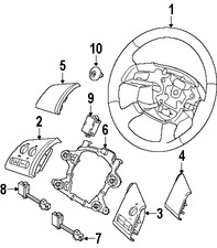 Foto de Aro de Claxon / Bocina Original para Jaguar X-Type 2005 2006 2007 2008 Marca JAGUAR Nmero de Parte C2S51346